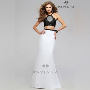 Faviana two piece gown